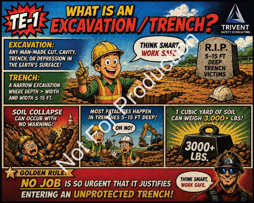Trenching & Excavation Reference Card Set